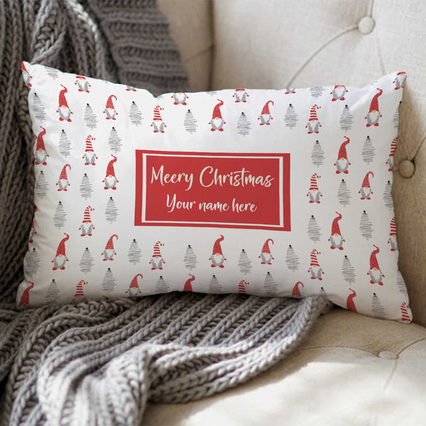 Personalized Merry Christmas Santa Claus Printed Pillow - Uncommongifts.in